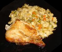 Κοτόπουλο με χυλοπιτάκι και λαχανικά στο φούρνο